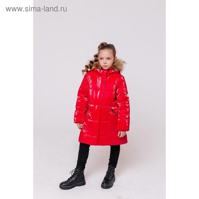 Пальто для девочки «Натали», рост 158 см, цвет красный пальто для девочки паула рост 158 см цвет чёрно серый