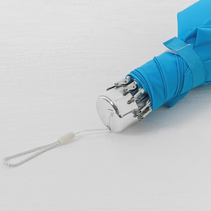 Зонт механический "Цветочки", R=50см, с проявляющимся рисунком, цвет голубой