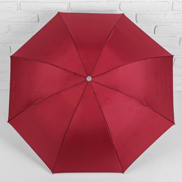 Зонт механический "Цветочки", R=50см, с проявляющимся рисунком, цвет бордовый