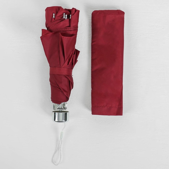 Зонт механический "Цветочки", R=50см, с проявляющимся рисунком, цвет бордовый