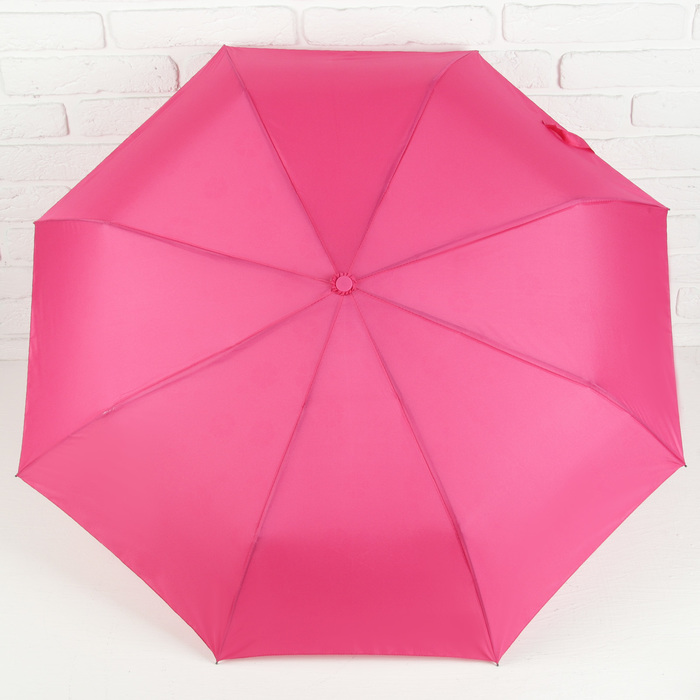 Зонт полуавтоматический "Цветочки", R=50см, с проявляющимся рисунком, цвет малиновый