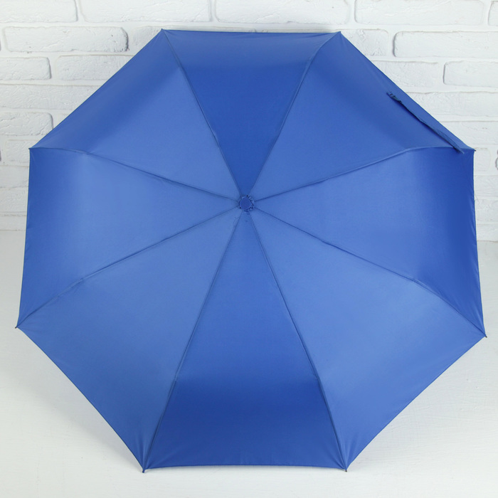 Зонт полуавтоматический "Цветочки",R=50см, с проявляющимся рисунком, цвет синий