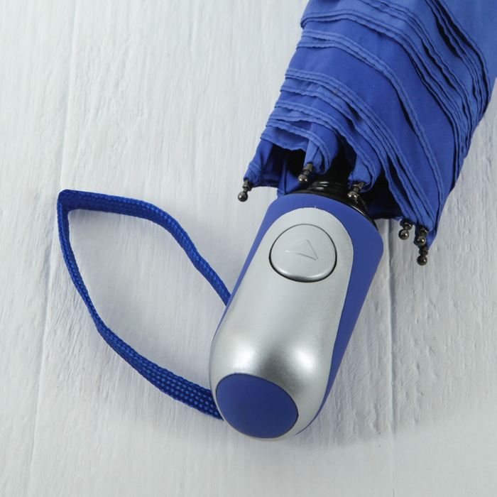 Зонт полуавтоматический "Цветочки",R=50см, с проявляющимся рисунком, цвет синий