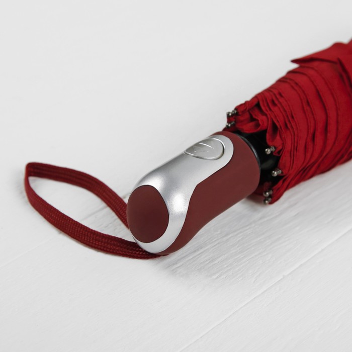 Зонт автоматический "Однотонный", R=50см, цвет бордовый