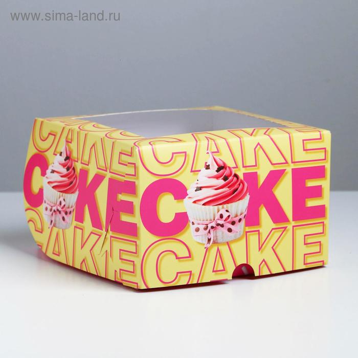 

Коробка на 4 капкейка Cupcake 16 х 16 х 10см