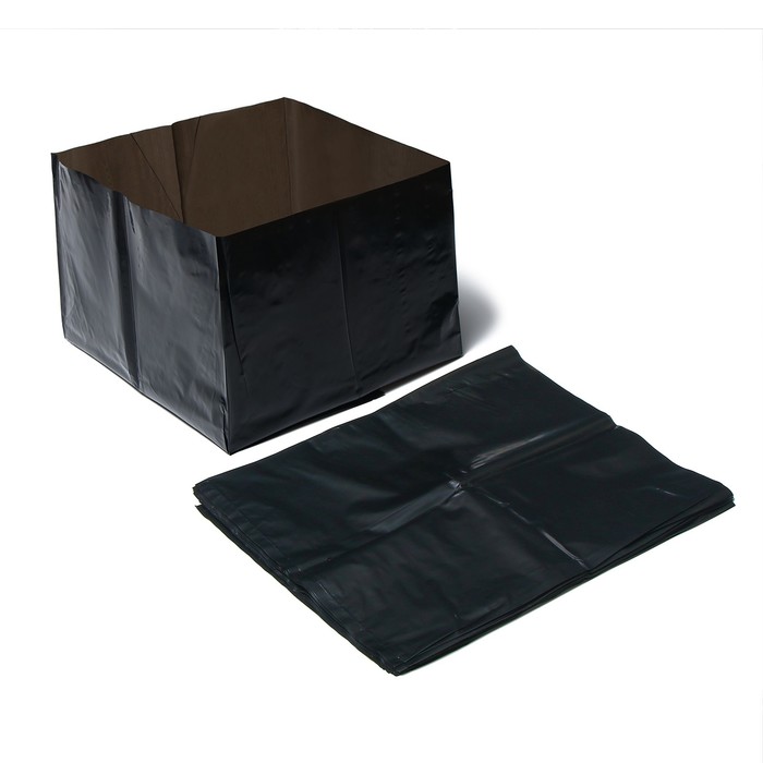 Пакет для рассады, 24 л, 32 × 40 см, толщина 120 мкм, с перфорацией, чёрный