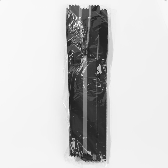 Молния «Спираль», водонепроницаемая, со светоотражающей лентой, №7, неразъёмная, 18 см, цвет чёрный