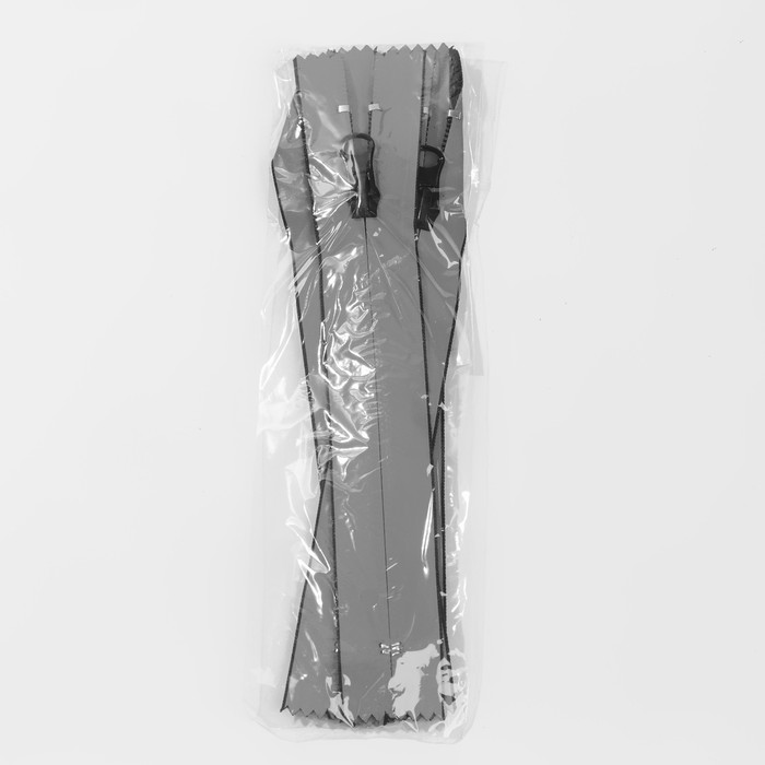 Молния «Спираль», водонепроницаемая, светоотражающая, №7, неразъёмная, 18 см, цвет серый