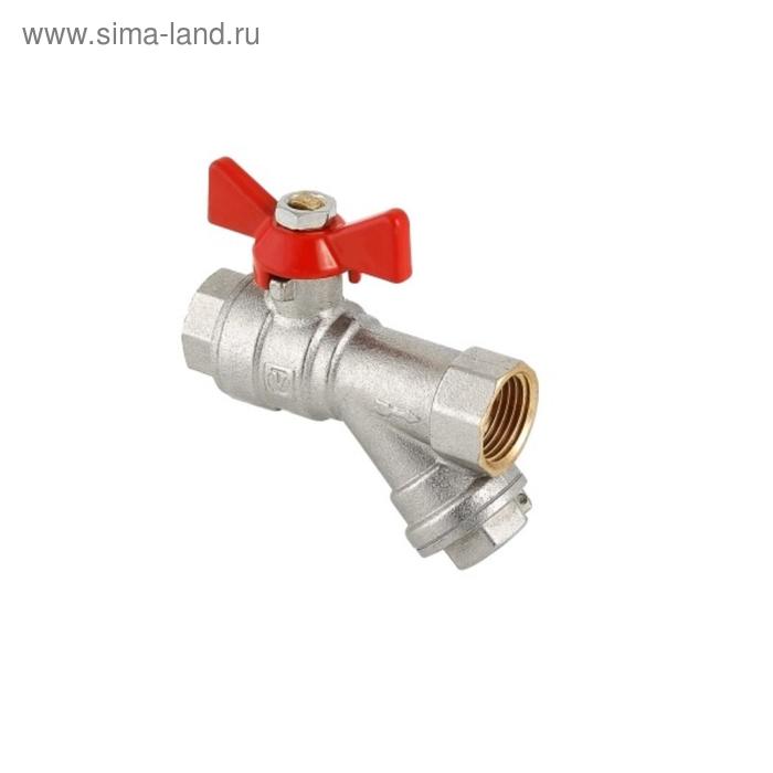 Кран шаровой Valtec BASE VT293N04 12 с фильтром бабочка 705₽