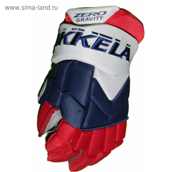 фото Перчатки хоккейные vikkela, цвет синий/красный/белый, размер10