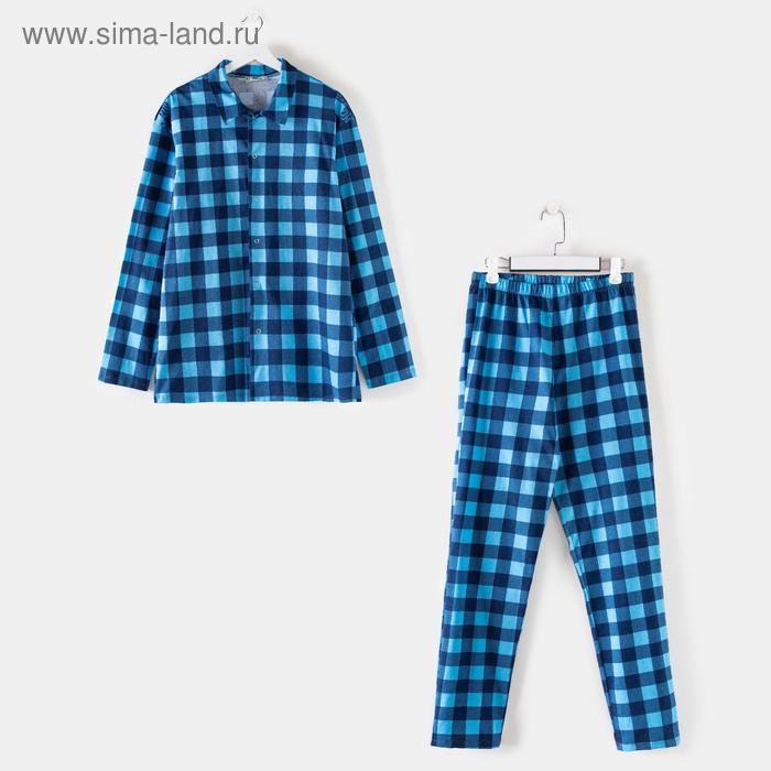 Комплект (рубашка, брюки) мужской «Креатив» цвет синий, размер 46