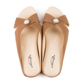 

Тапочки женские, цвет коричневый, размер 38