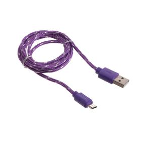 

Кабель Crown CMCU-3042M, micro USB - USB, 2 А, 1 м, фиолетовый