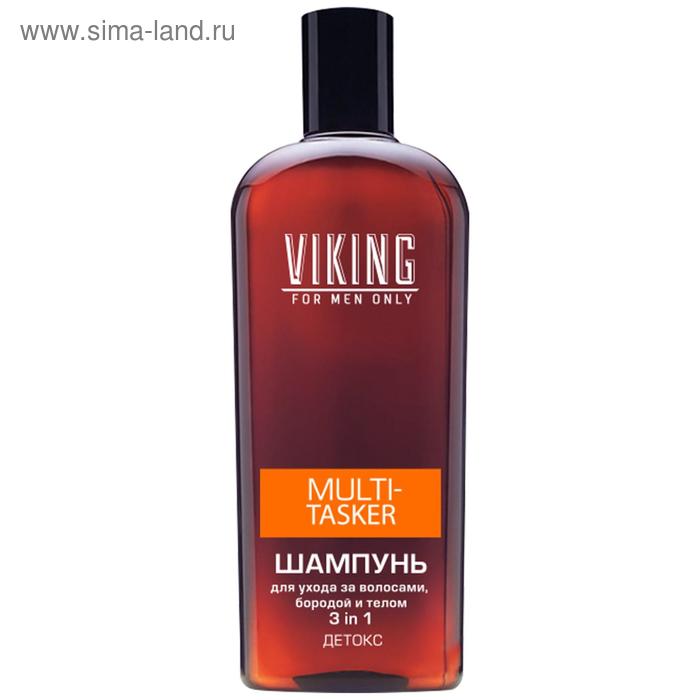 

Шампунь для ухода за волосами, бородой и телом 3 in 1 Viking Multi-Tasker, детокс, 300 мл