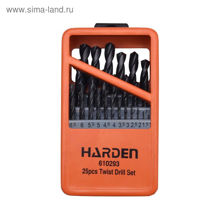 Набор сверл HARDEN 610293, по металлу, HSS, 25 шт., 1-13 мм набор сверл по металлу 1 13 мм через 0 5 мм 25 шт hss в металлической коробке сибртех