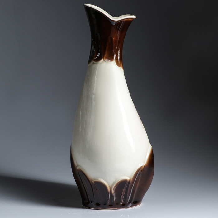 Ваза напольная "Верона" цветы, глазурь