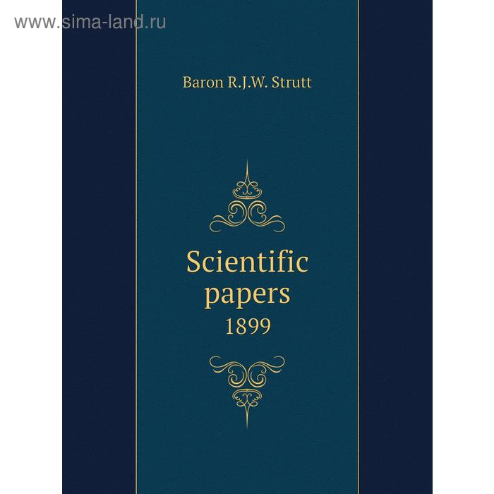 фото Scientific papers1899 книга по требованию