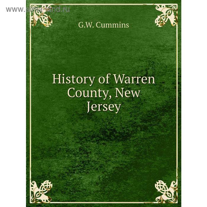 фото History of warren county, new jersey книга по требованию
