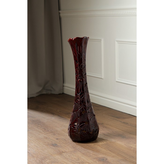 Ваза напольная "Лилия", резка, микс