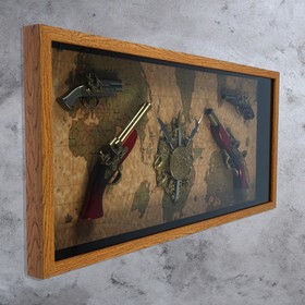 

Панно 2 больших и 2 мини мушкета с геральдикой, микс, 8х53х110 см