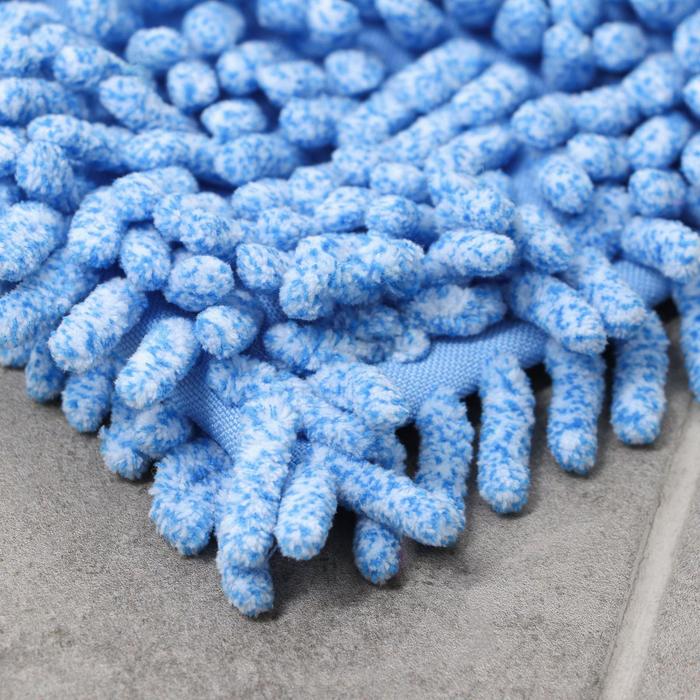 Насадка для плоской швабры 39,5х11,5 см, микрофибра, букли, цвет МИКС