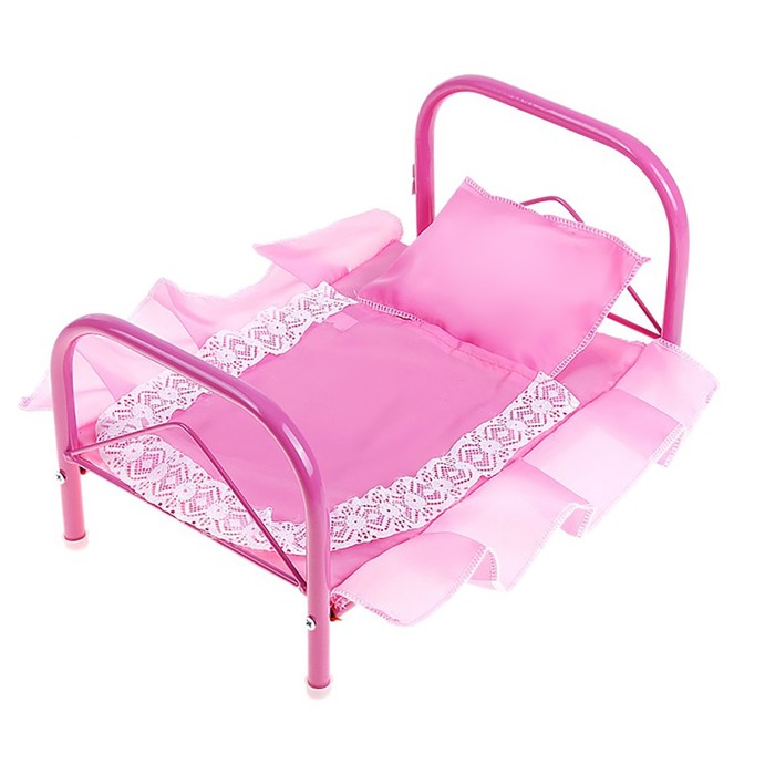 Кроватка для кукол 2, цвета МИКС