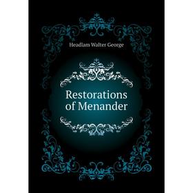 

Книга Restorations of Menander