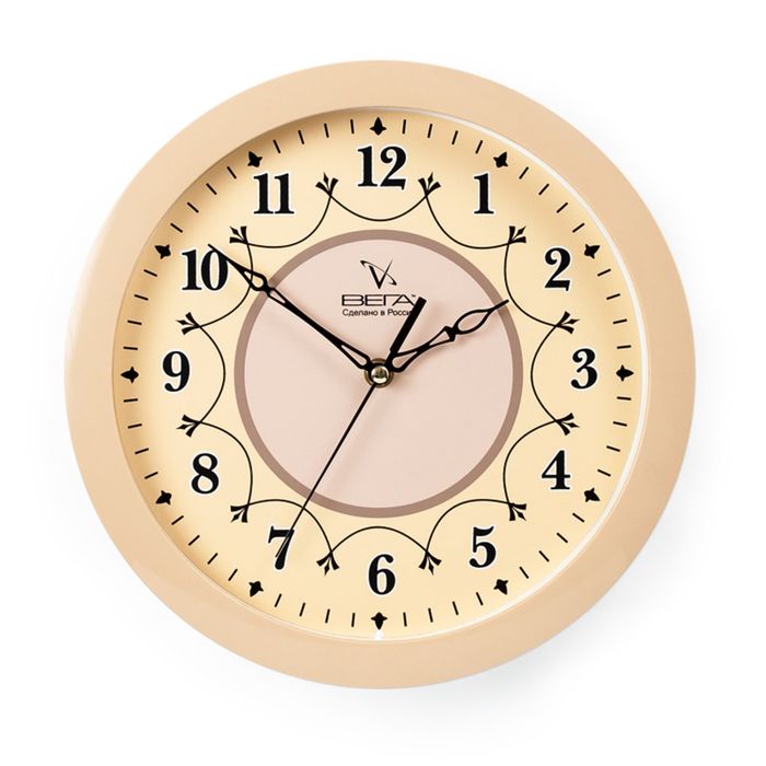Часы настенные круглые "Классика. Нежность", розово-кремовые