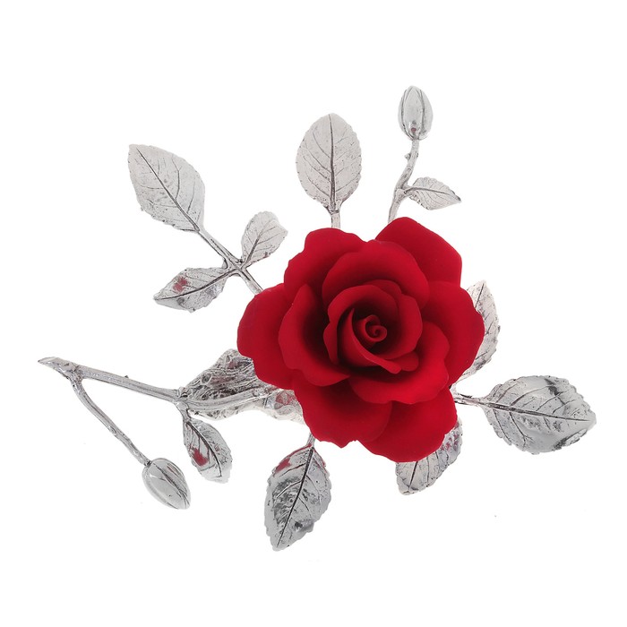 Декоративная роза "Серебряные листики"