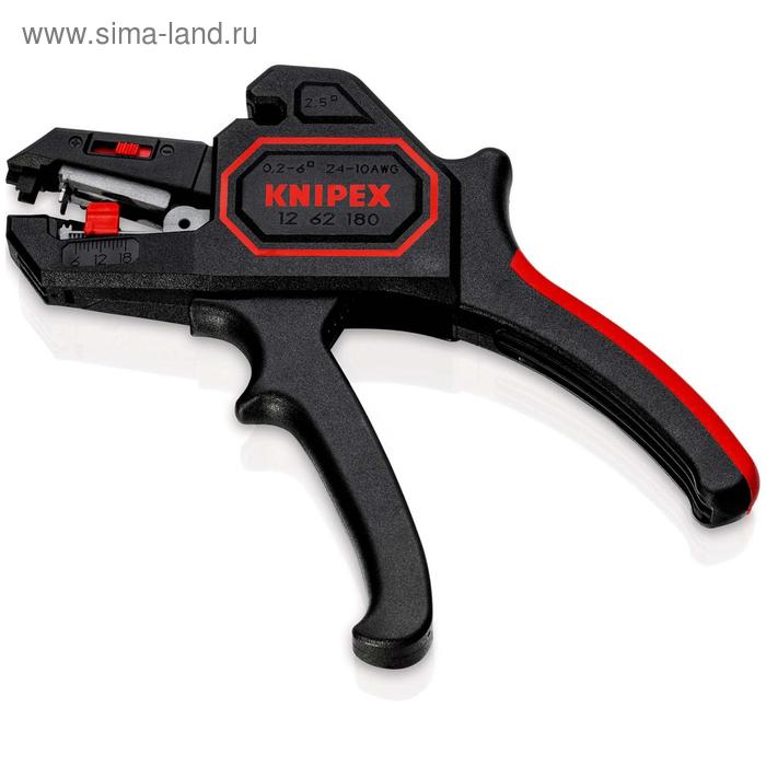 

Стриппер KNIPEX KN-1262180, для удаления изоляции, 195 мм, автоматический, 0.2-6 мм2