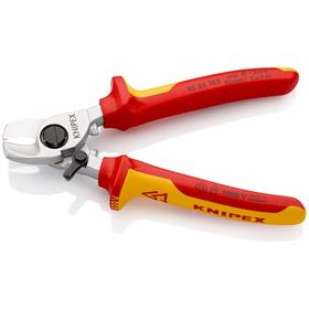 Кабелерез KNIPEX VDE KN-9526165, 165 мм, кабель d=15 мм, двухкомпонентная рукоятки, пружина 557344 от Сима-ленд