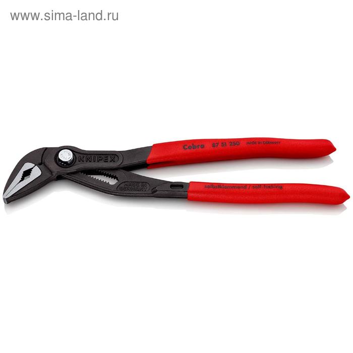 фото Клещи переставные knipex kn-8751250, с фиксатором, тонкие, 250 мм, 1 1/4", под ключ 34 мм