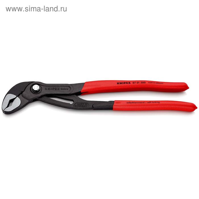 фото Клещи переставные knipex kn-8701300, фиксатор, 2 3/4", 300 мм, пластиковые рукоятки