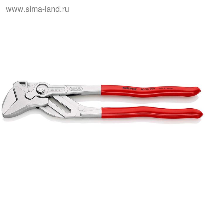 фото Клещи переставные knipex kn-8603300, гаечный ключ, 2 3/8", 300мм, хром, пластиковые рукоятки 55734