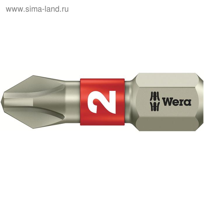 Бита WERA WE-071011 PH2x25 мм хвостовик 14 нержавеющая сталь 341₽