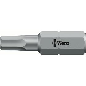 Бита WERA WE-056305, HEX2x25 мм, хвостовик 1/4', вязкая твердость, внешний шестигранник Ош