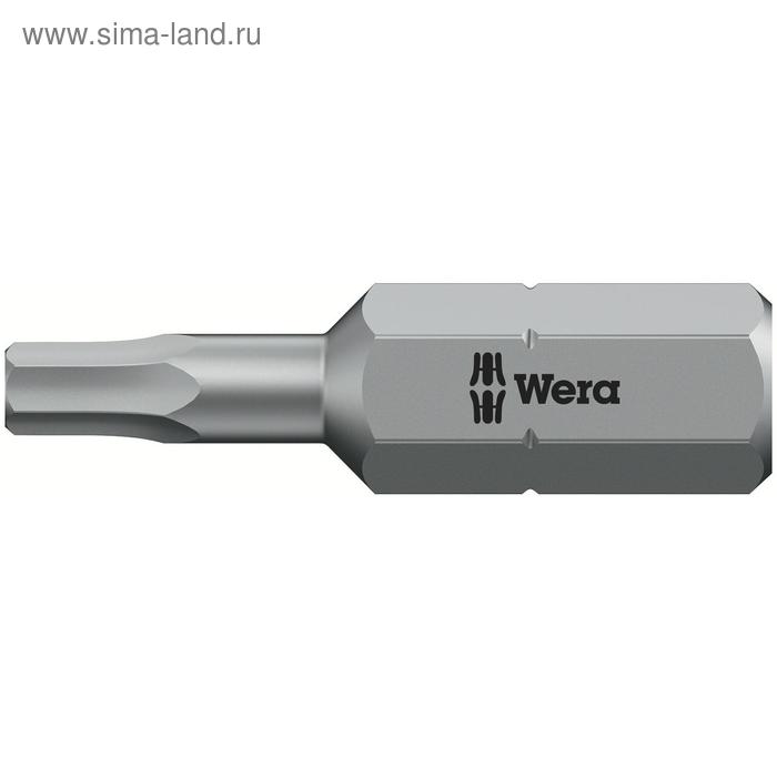 Бита WERA WE-056315 HEX3x25 мм хвостовик 14 вязкая твердость внешний шестигранник 198₽