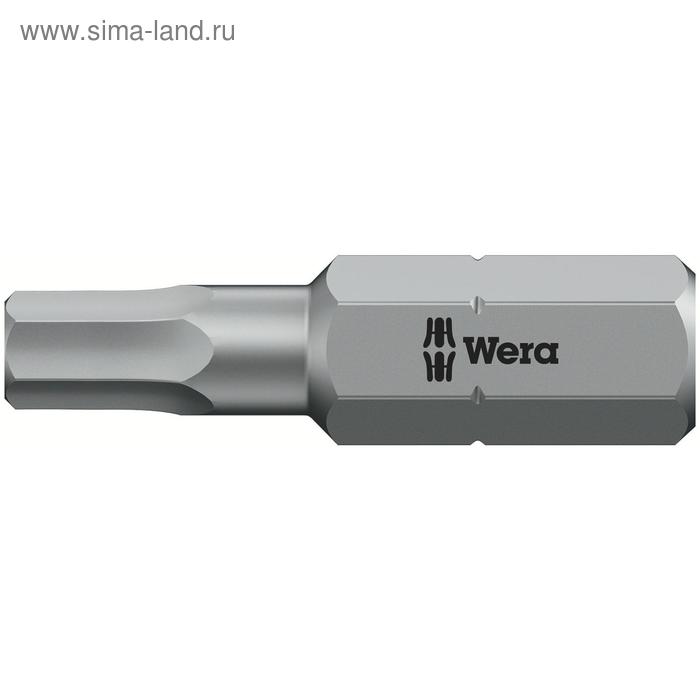 фото Бита wera we-056320, hex4x25 мм, хвостовик 1/4", вязкая твердость, внешний шестигранник