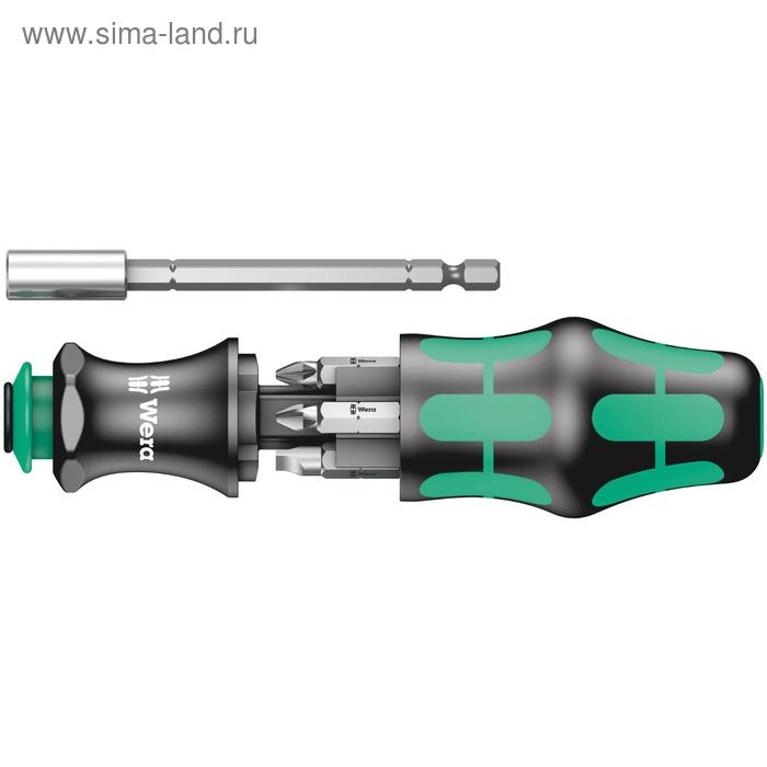 Набор WERA WE-073240, 6 бит, рукоятка-держатель с патроном, стопорное кольцо, магнит