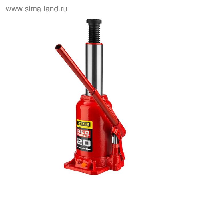Домкрат бутылочный гидравлический STAYER RED FORCE 43160-20_z01, 242-452 мм, 20 т