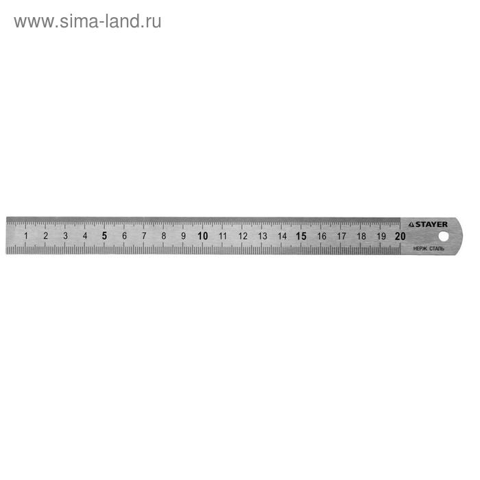 Линейка STAYER PROFI 3427-020_z01 нержавеющая двухсторонняя гравированная шкала 02м 69₽