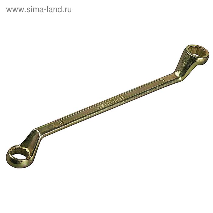 Ключ накидной гаечный STAYER 27130-25-28, изогнутый, 25 x 28 мм ключ гаечный накидной изогнутый зубр 27132 09 11 9 x 11 мм