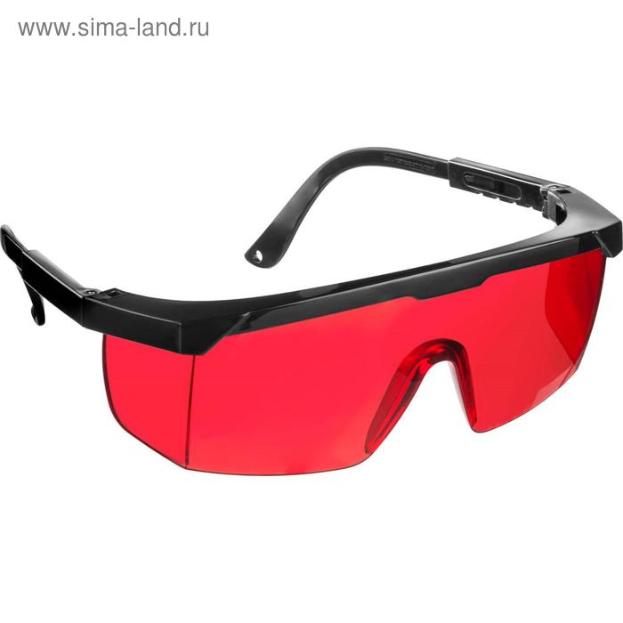 Очки защитные STAYER OPTIMA 2-110457_z01, открытого типа, регулируемые, красные цена и фото