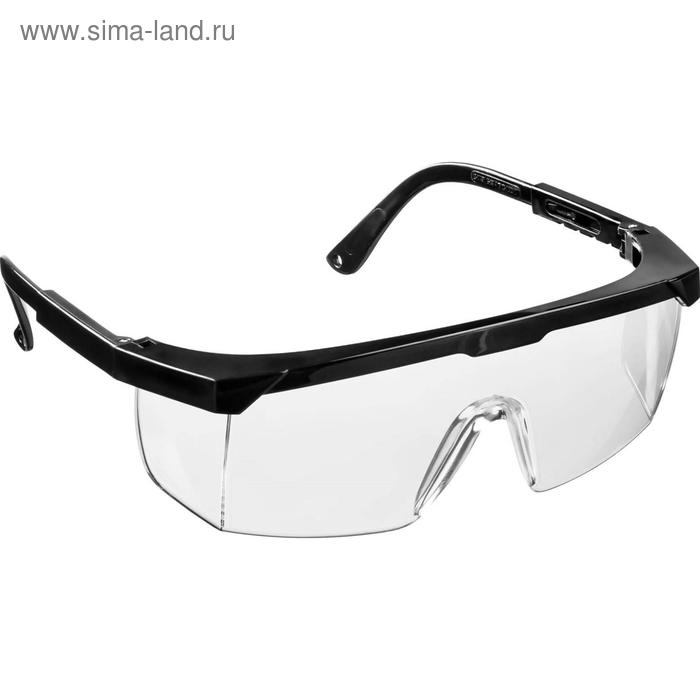 Очки защитные STAYER OPTIMA 2-110451_z01, открытого типа, регулируемые, прозрачные цена и фото