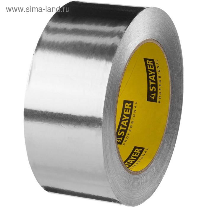 Лента алюминиевая STAYER Professional 12268-50-50, до 120°С, 50мкм, 50мм х 50м мерная лента stayer 2 34186 050 геодезийная металлическая 50м х 13мм