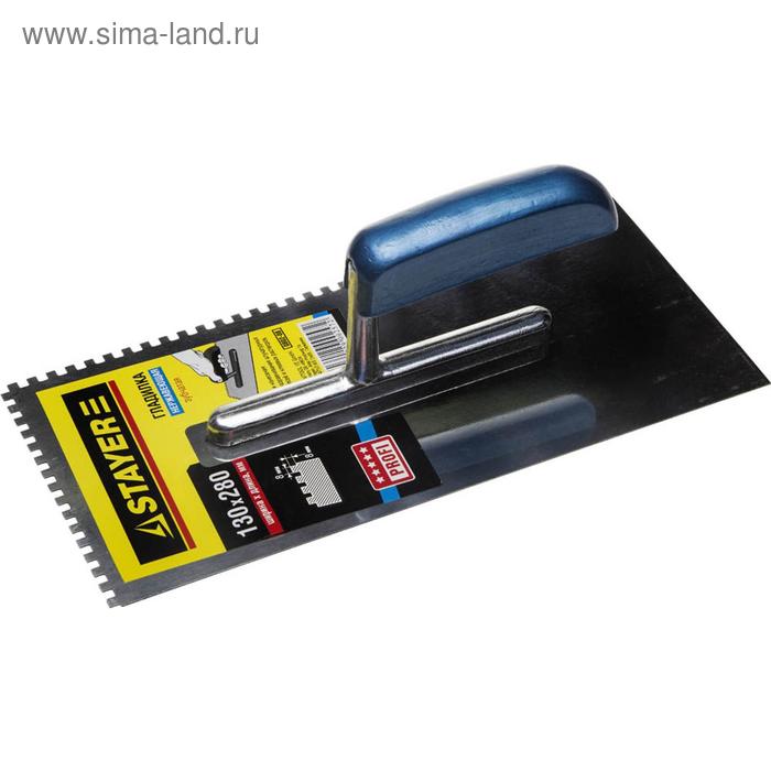Гладилка STAYER Profi 0802-08 8х8 мм нержавеющая деревянная ручка 130х280 мм 569₽