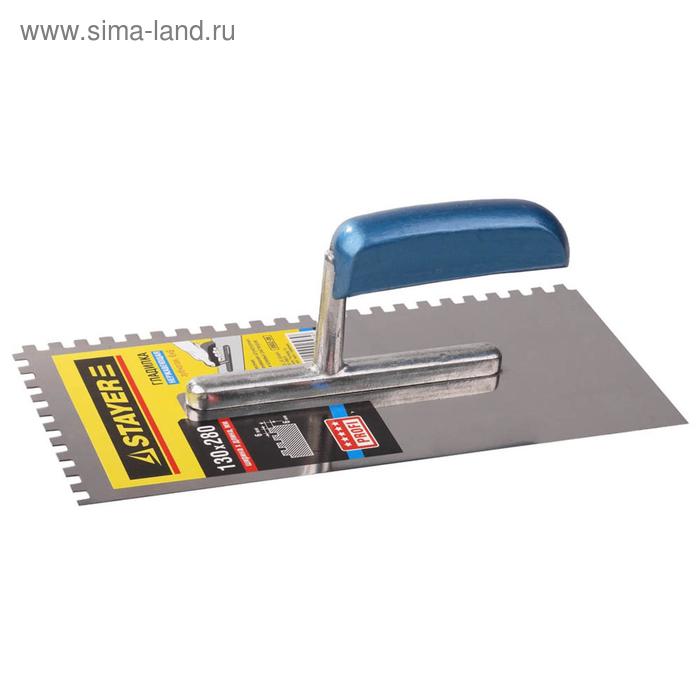 Гладилка STAYER Profi 0802-06 6х6 мм нержавеющая деревянная ручка 130х280 мм 569₽