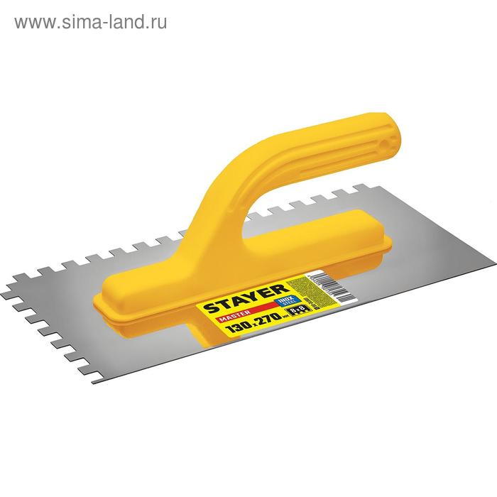 Гладилка STAYER Master 08012-08_z01 8х8 мм нержавеющая пластиковая ручка 130х270 мм 221₽