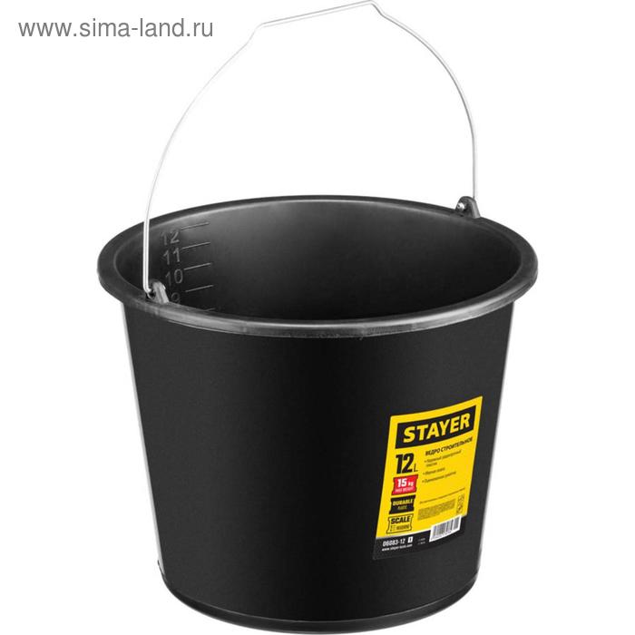 Ведро строительное STAYER 06083-12_z01 пластик высокопрочное 12 л 119₽