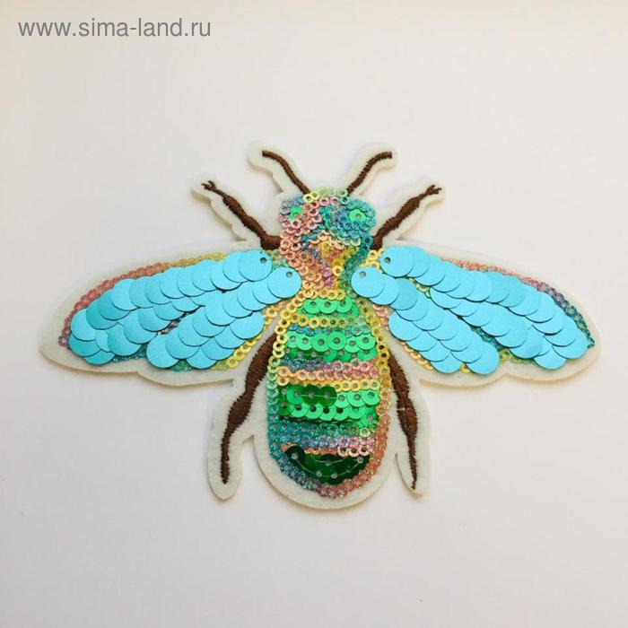 фото Аппликация «стрекоза голубые крылья», размер 13,5x10 см zzd